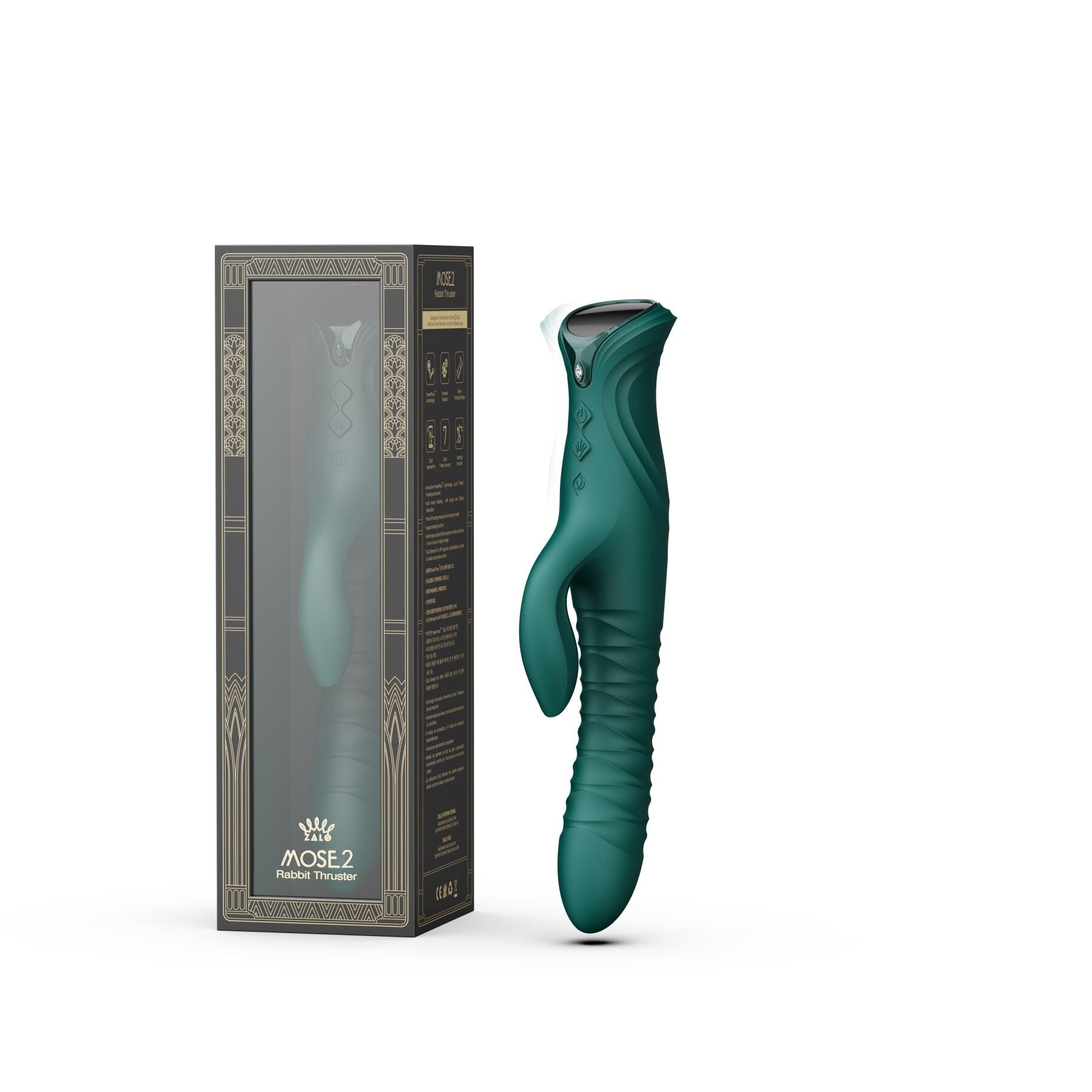 Thumb image for product index 40: Пульсатор-кролик с вибрацией Zalo Mose 2 Obsidian Black