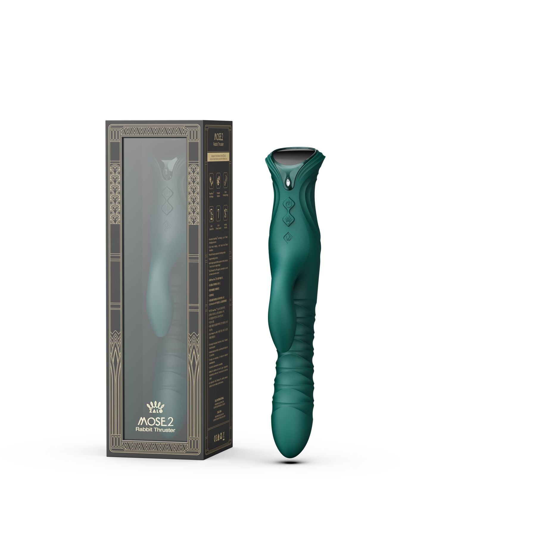 Thumb image for product index 41: Пульсатор-кролик с вибрацией Zalo Mose 2 Obsidian Black