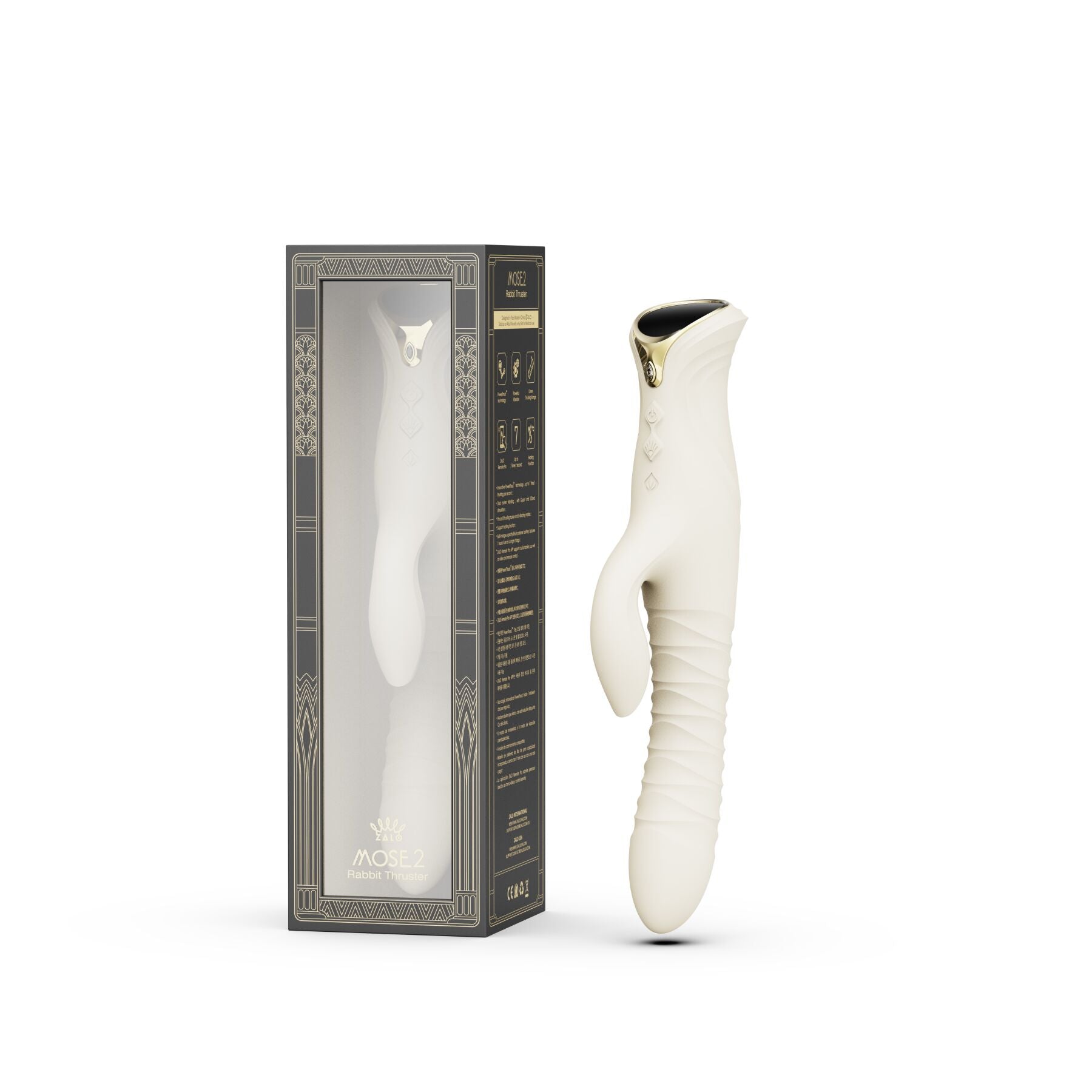 Thumb image for product index 26: Пульсатор-кролик с вибрацией Zalo Mose 2 Obsidian Black