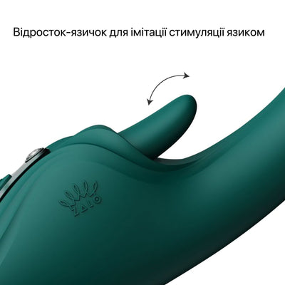 Смарт-вібратор Zalo Ares Obsidian Black, підігрів, 3 мотори, язичок для клітора, стимуляція точки G - фото 18