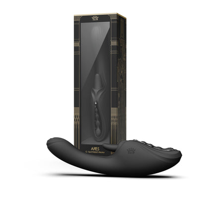 Смарт-вібратор Zalo Ares Obsidian Black, підігрів, 3 мотори, язичок для клітора, стимуляція точки G - фото 11