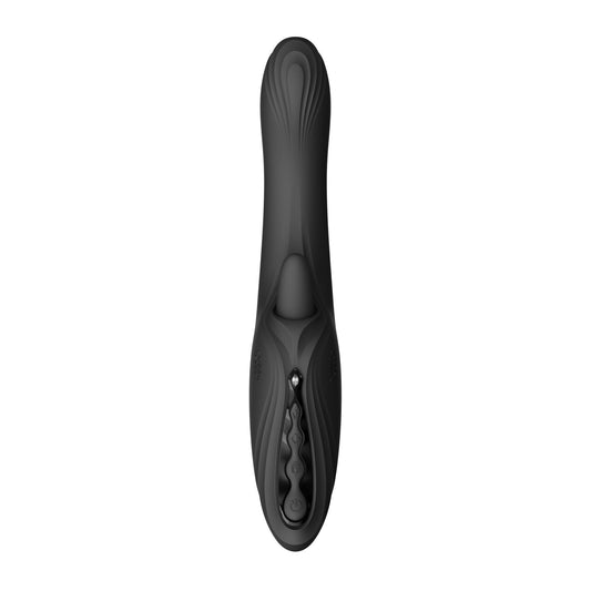 Смарт-вибратор Zalo Ares Obsidian Black, подогрев, 3 мотора, язычок для клитора, стимуляция точки G_