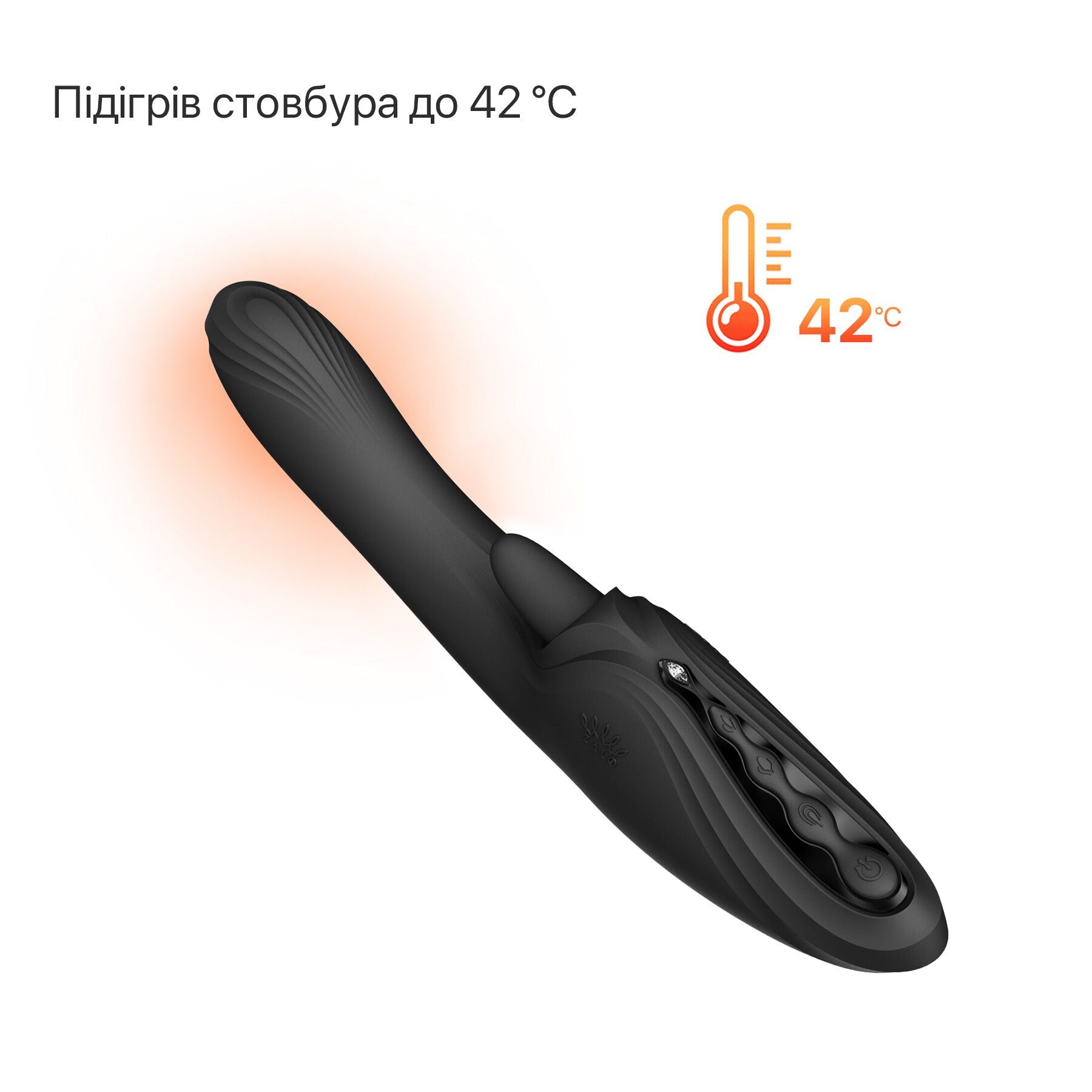 Смарт-вібратор Zalo Ares Obsidian Black, підігрів, 3 мотори, язичок для клітора, стимуляція точки G - превʼю 7