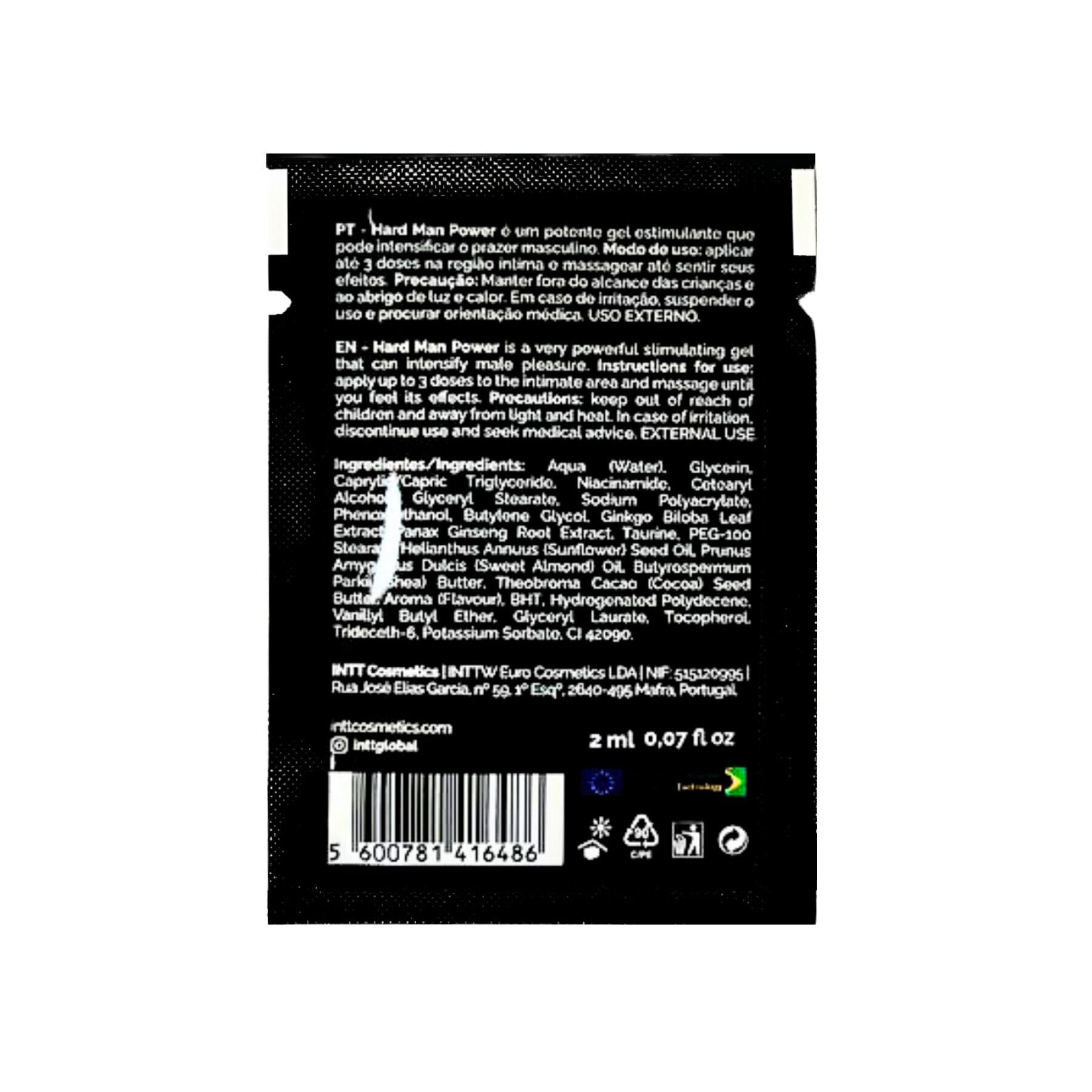 Thumb image for product index 2: Пробник стимулирующего геля для пениса Intt Hard Man Power 