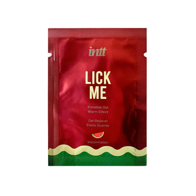 Main image for product index 1: Пробник гелю для оральних пестощів з зігрівальним ефектом INTT Lick Me Kissable Gel Watermelon