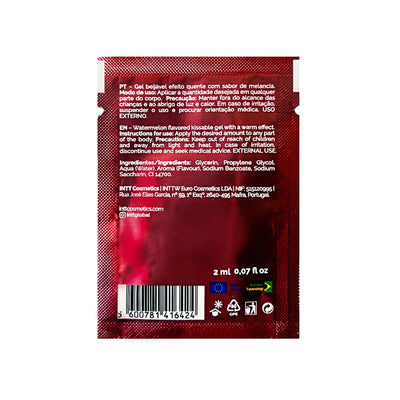 Main image for product index 2: Пробник гелю для оральних пестощів з зігрівальним ефектом INTT Lick Me Kissable Gel Watermelon