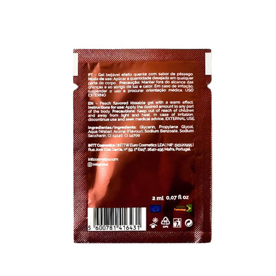 Main image for product index 2: Пробник гелю для оральних пестощів з зігрівальним ефектом INTT Lick Me Kissable Gel Peach