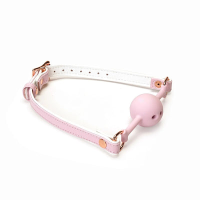 Main image for product index 1: Кляп Liebe Seele White & Pink Fairy Goat Leather Ball Gag
