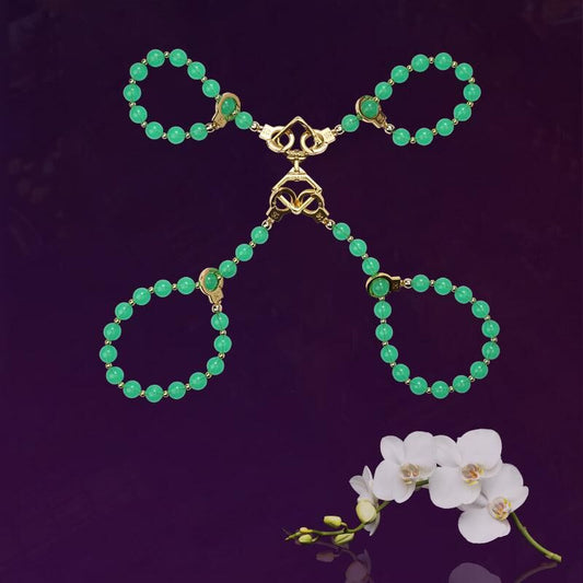 Нефритовые наручники и поножи LOCKINK Jade Handcuffs & Anklecuffs_