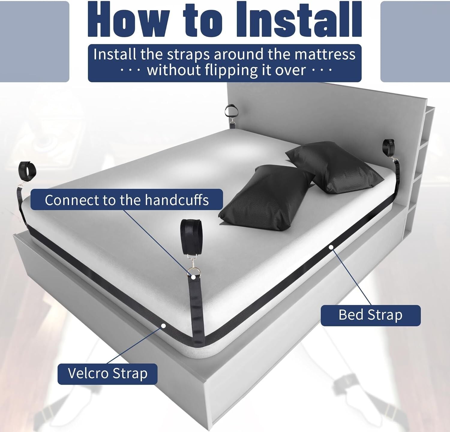 Thumb image for product index 5: БДСМ-набір LOCKINK YEAHWOW Bed Restraint set