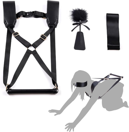 БДСМ-набор LOCKINK YEAHWOW Black Doggy Style Saddle set