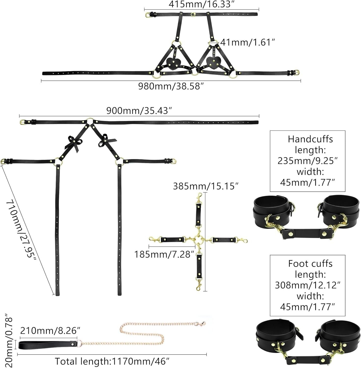 Thumb image for product index 6: БДСМ-набір LOCKINK YEAHWOW Forced Nadu pose correction set