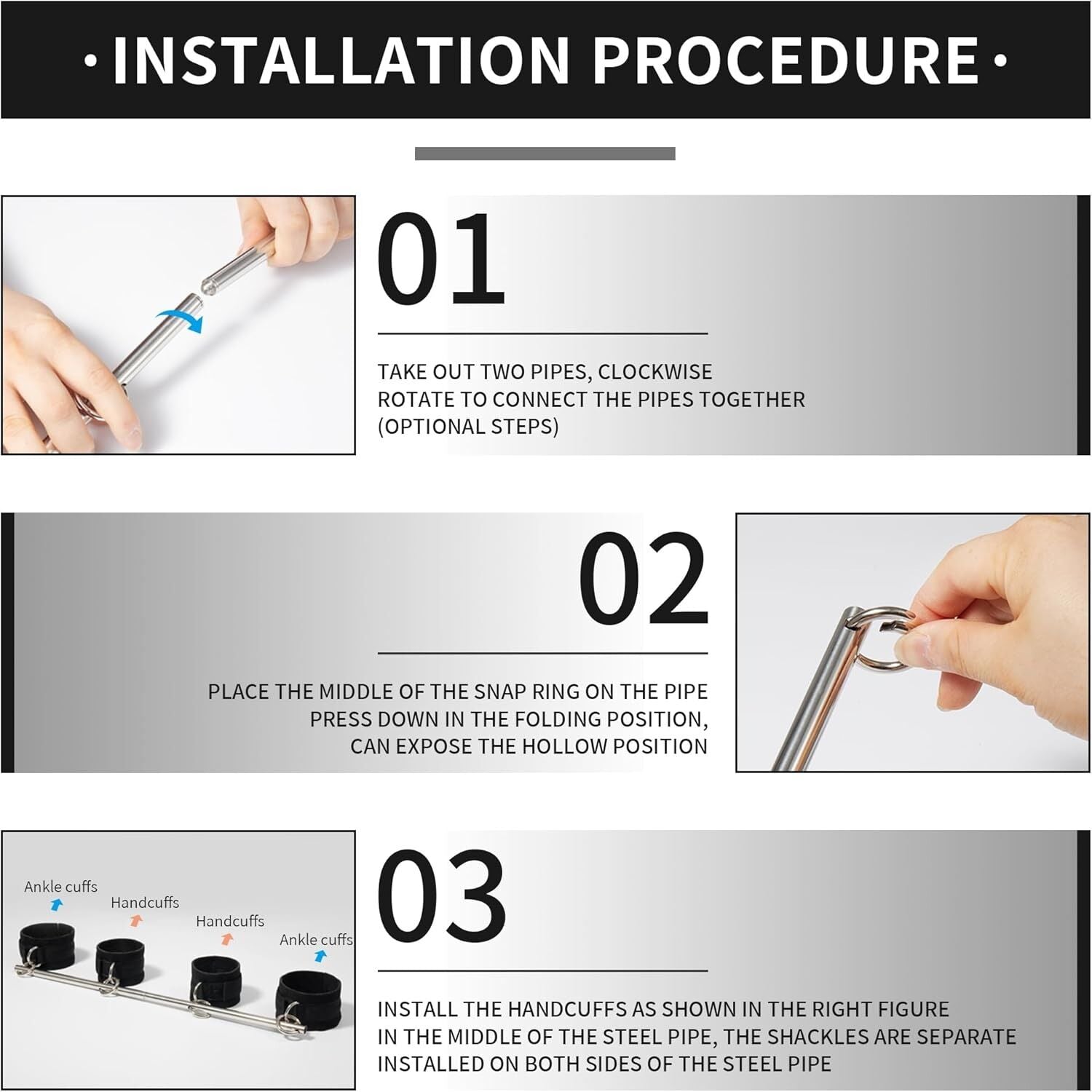 Thumb image for product index 5: БДСМ-набір LOCKINK YEAHWOW Door Swing & Leg Spreader Bondage set