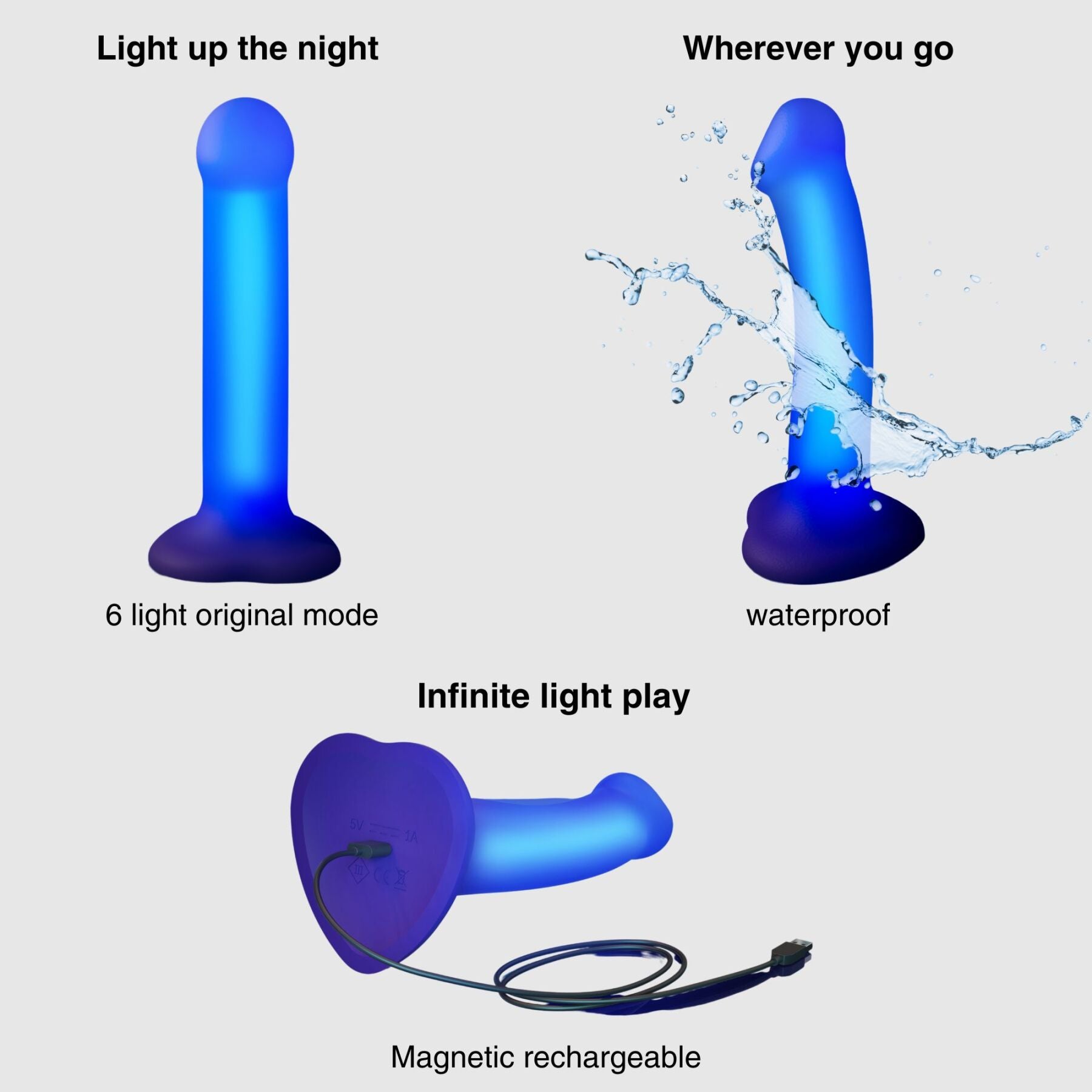 Thumb image for product index 2: Дилдо, що світиться Strap-On-Me Glow-LED Dildo