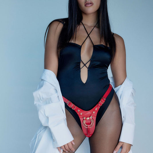 Трусики для страпона Strap-On-Me Leatherette Harness Fabulous_