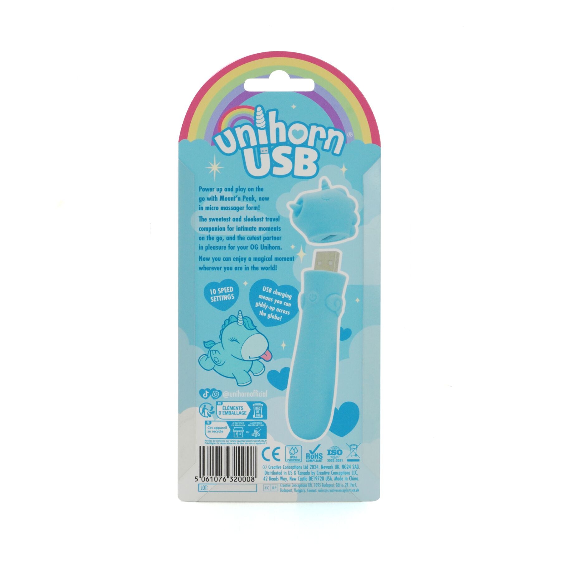 Вибратор-единорожка Unihorn USB Bullet - Mount'n Peak - превью 5