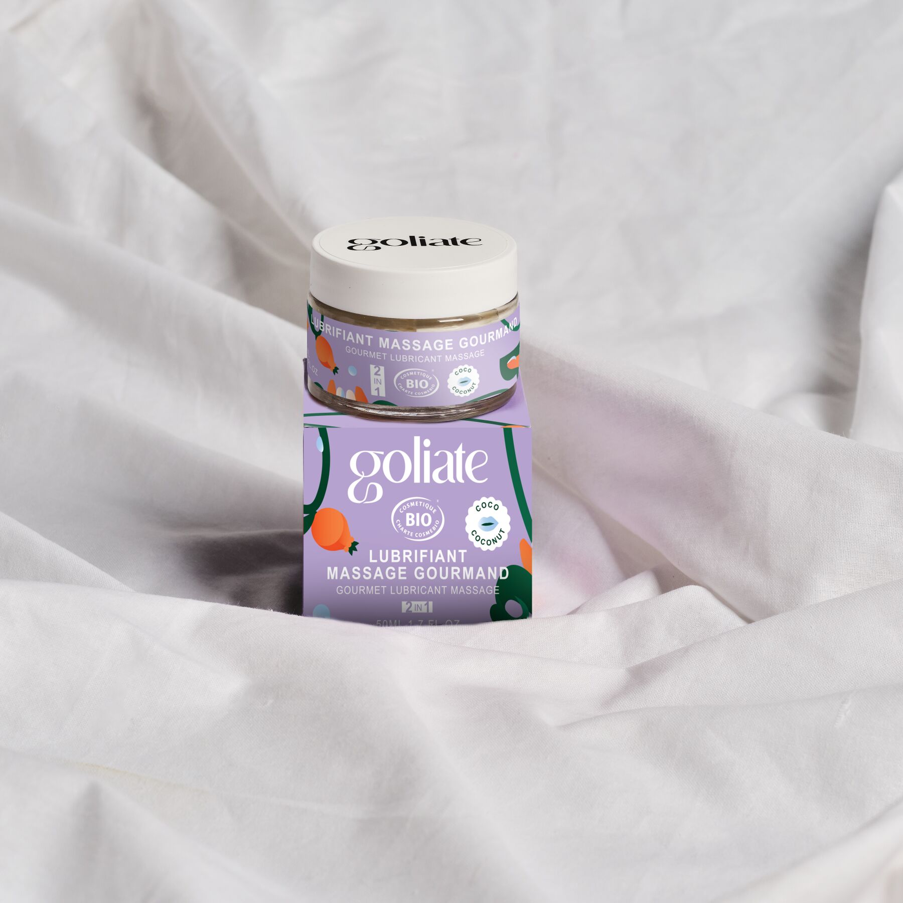 Thumb image for product index 2: Масажна олія-лубрикант з ароматом та смаком кокоса Goliate Couple Gourmand Coco