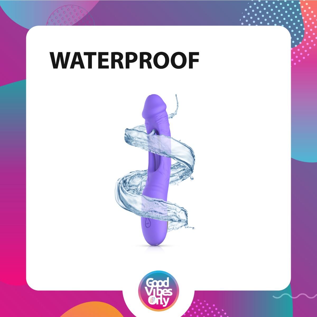 Вибратор Good Vibes Only - Flax Vibrating Dildo with G-Spot Stimulator - превью 12