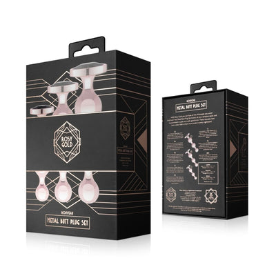 Набор анальных игрушек Rosy Gold - Metal Butt Plug Set  - фото 8