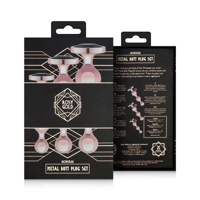 Набор анальных игрушек Rosy Gold - Metal Butt Plug Set  - фото 9