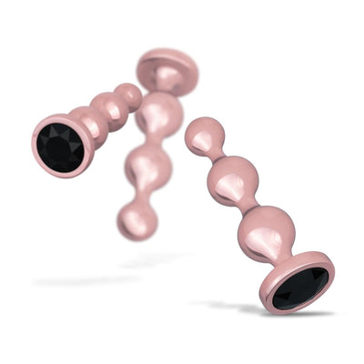 Набор анальных игрушек Rosy Gold - Metal Butt Plug Set  - фото 5