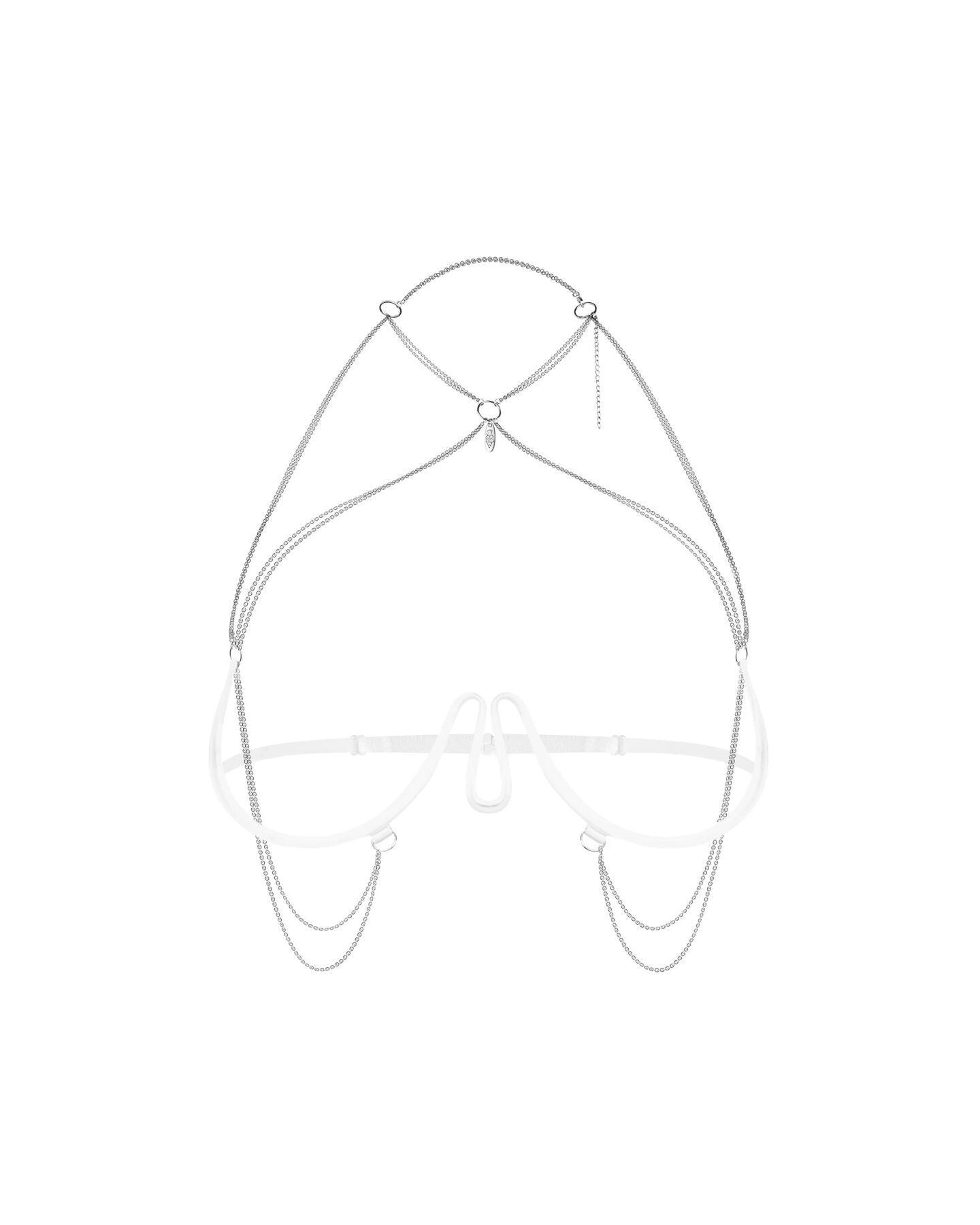 Украшение на тело Obsessive Lustique White harness bra - превью 2