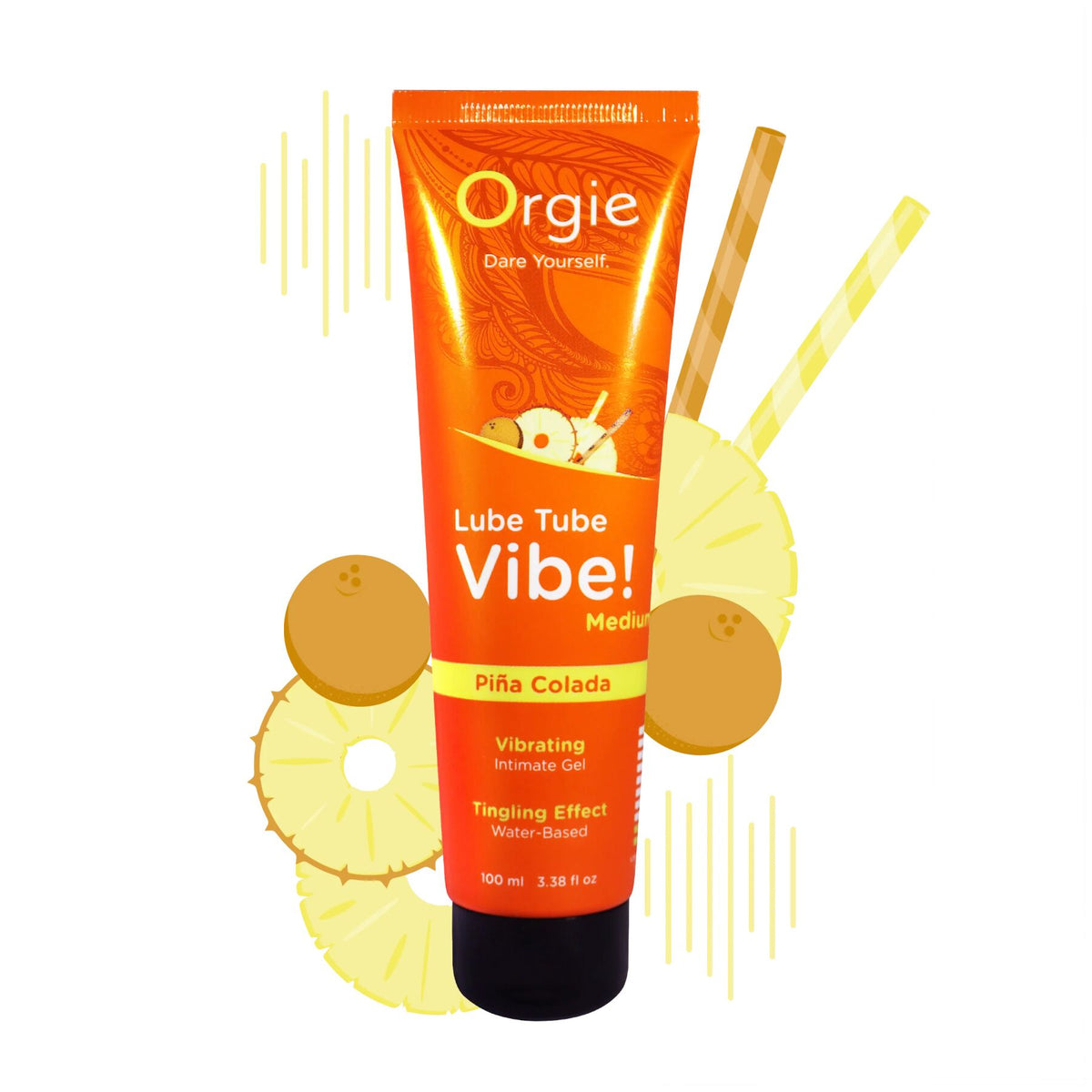 Вібролубрикант Orgie Lube Tube Vibe! Pina Colada - превʼю 2