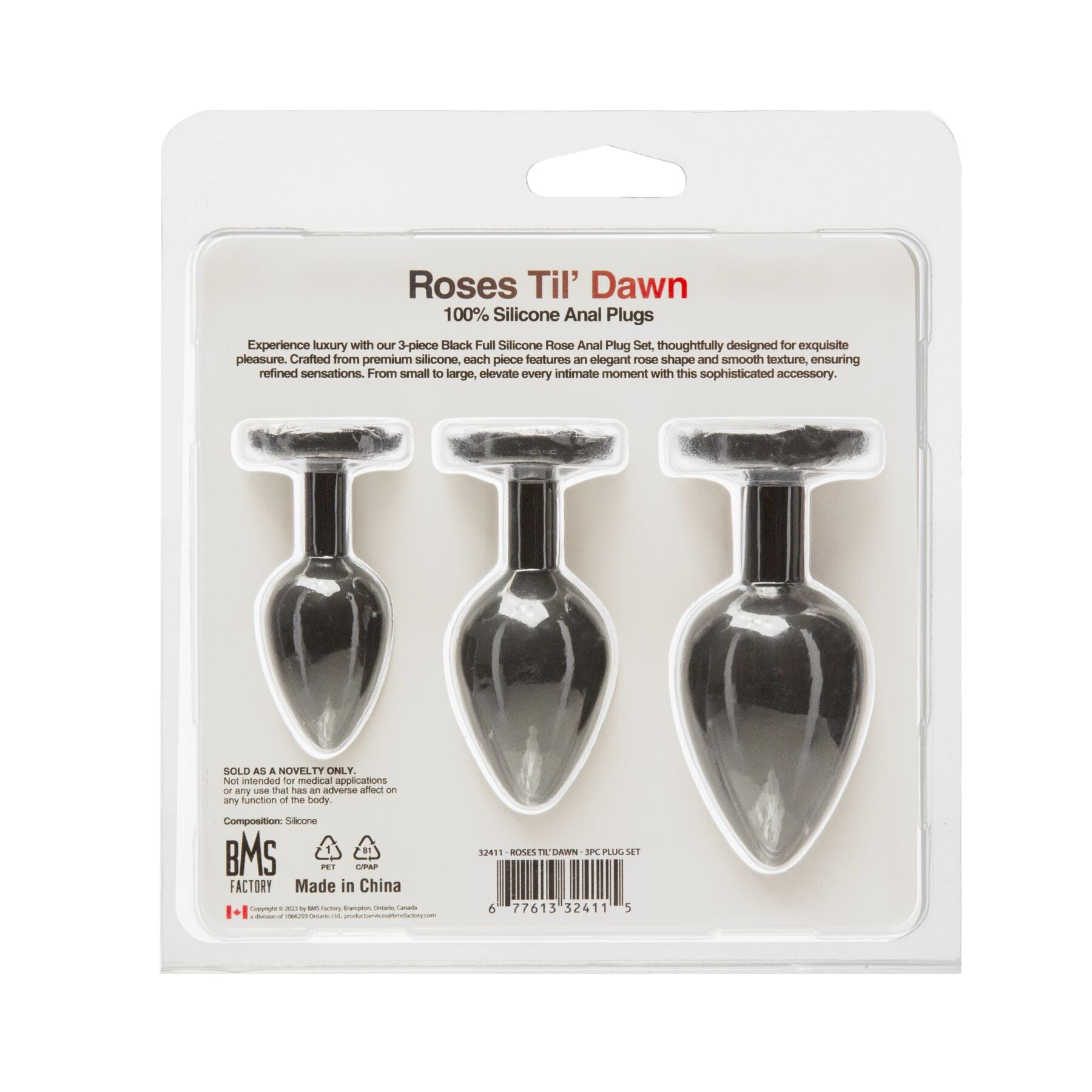 Набір силіконових анальних пробок BMS Roses Til’ Dawn Silicone Anal Plug Kit Starter Kit - превʼю 7