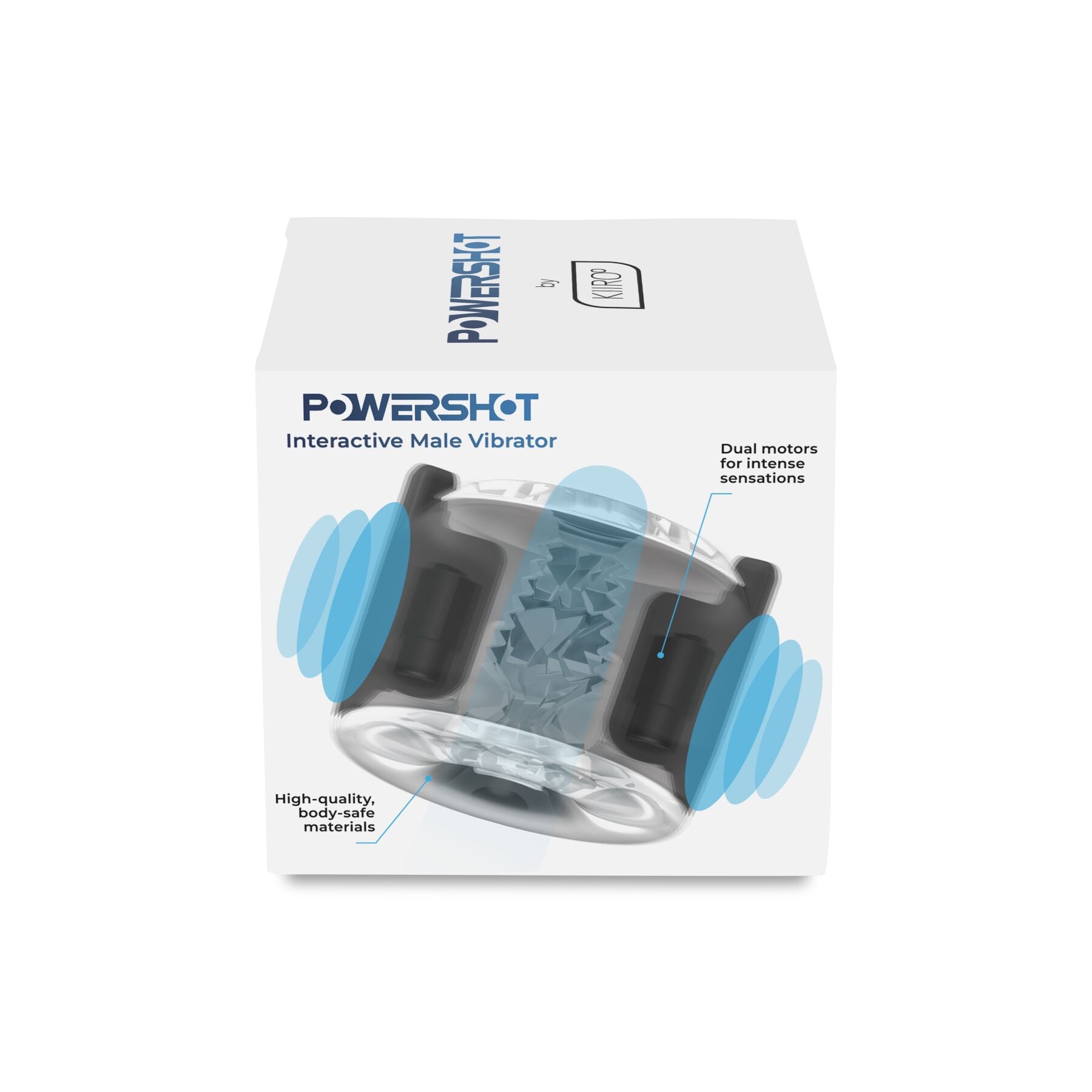 Інтерактивний мастурбатор 2в1 з вібрацією KIIROO PowerShot, компактний, 2 вібромотори - превʼю 16