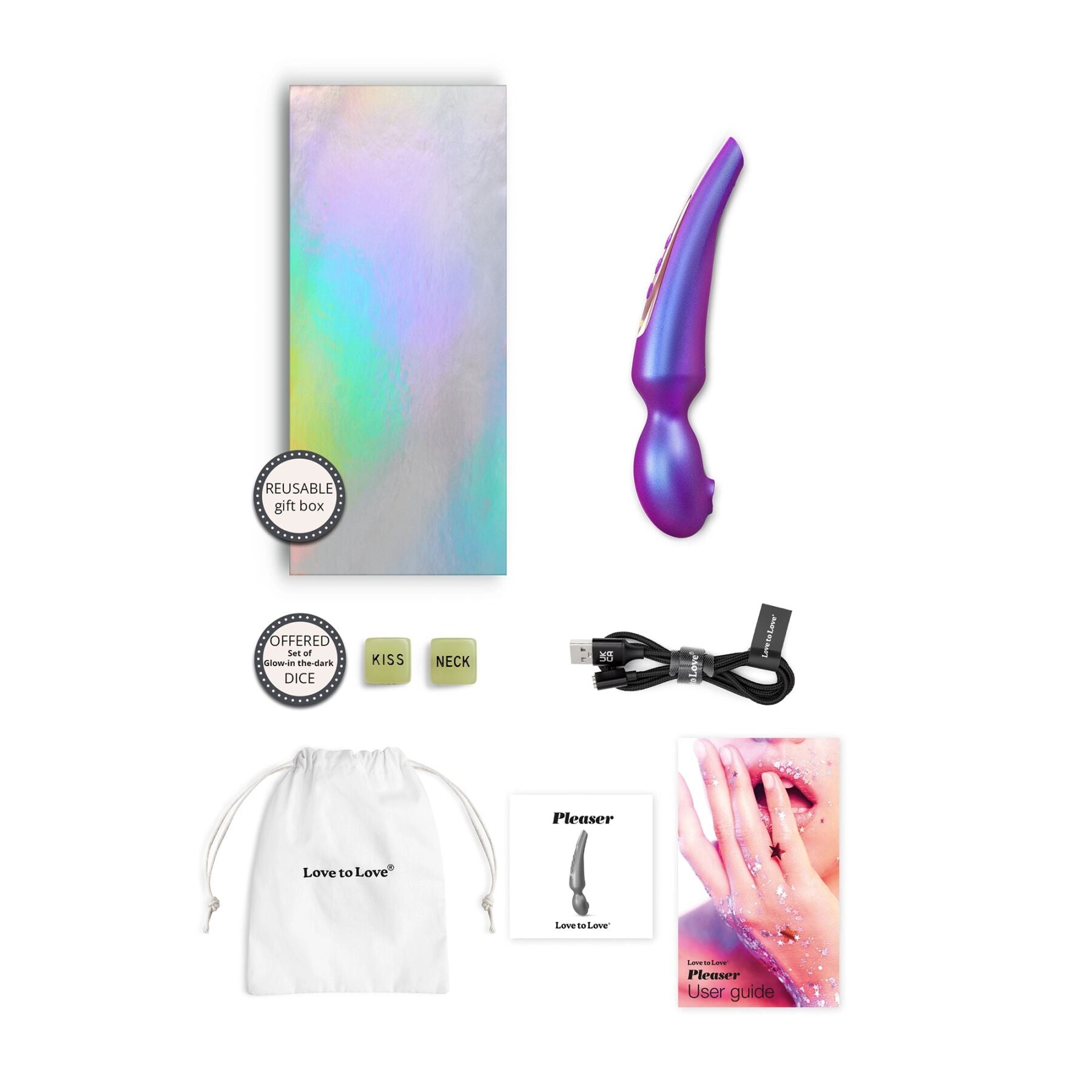Стимулятор для клитора Love To Love Pleaser Iridescent, эффект постукивания - превью 7