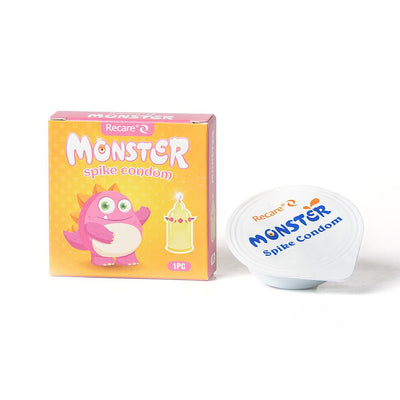 Насадка на член Recare Pink Monster Spike Condom - фото 3