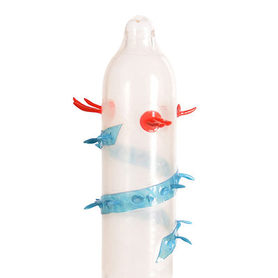 Насадка на член Recare Blue Monster Spike Condom - фото 2