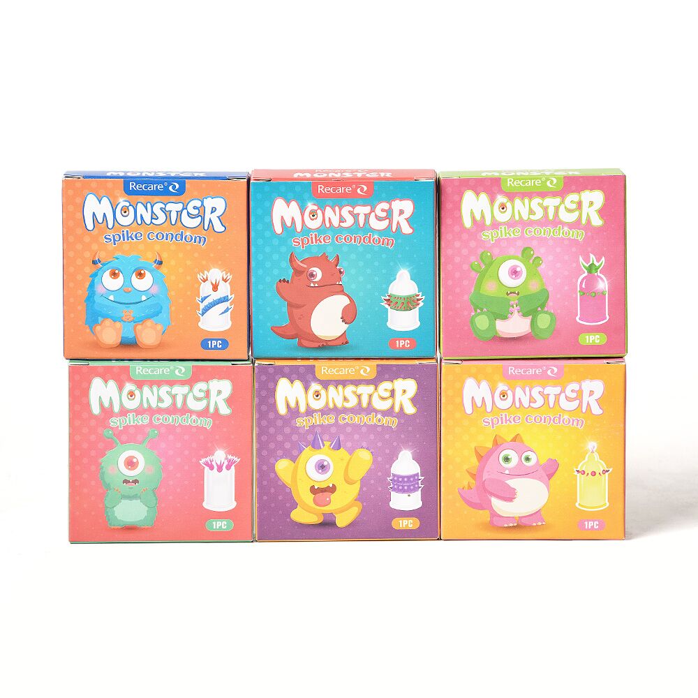 Насадка на член Recare Blue Monster Spike Condom - превью 8