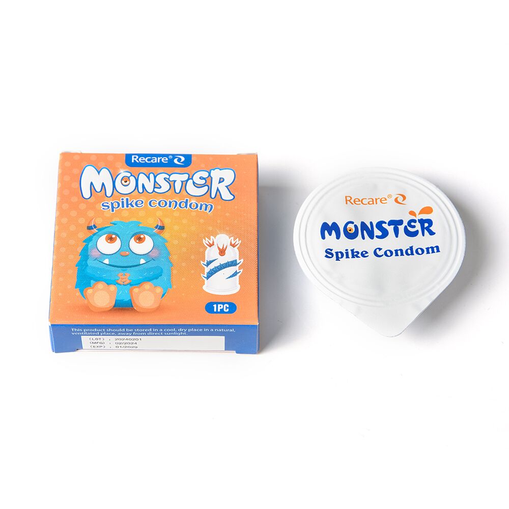 Насадка на член Recare Blue Monster Spike Condom - превью 3