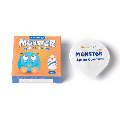 Насадка на член Recare Blue Monster Spike Condom - фото 3