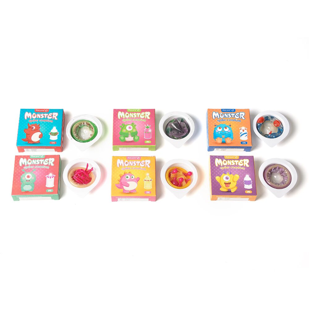 Насадка на член Recare Yellow Monster Spike Condom - превʼю 5