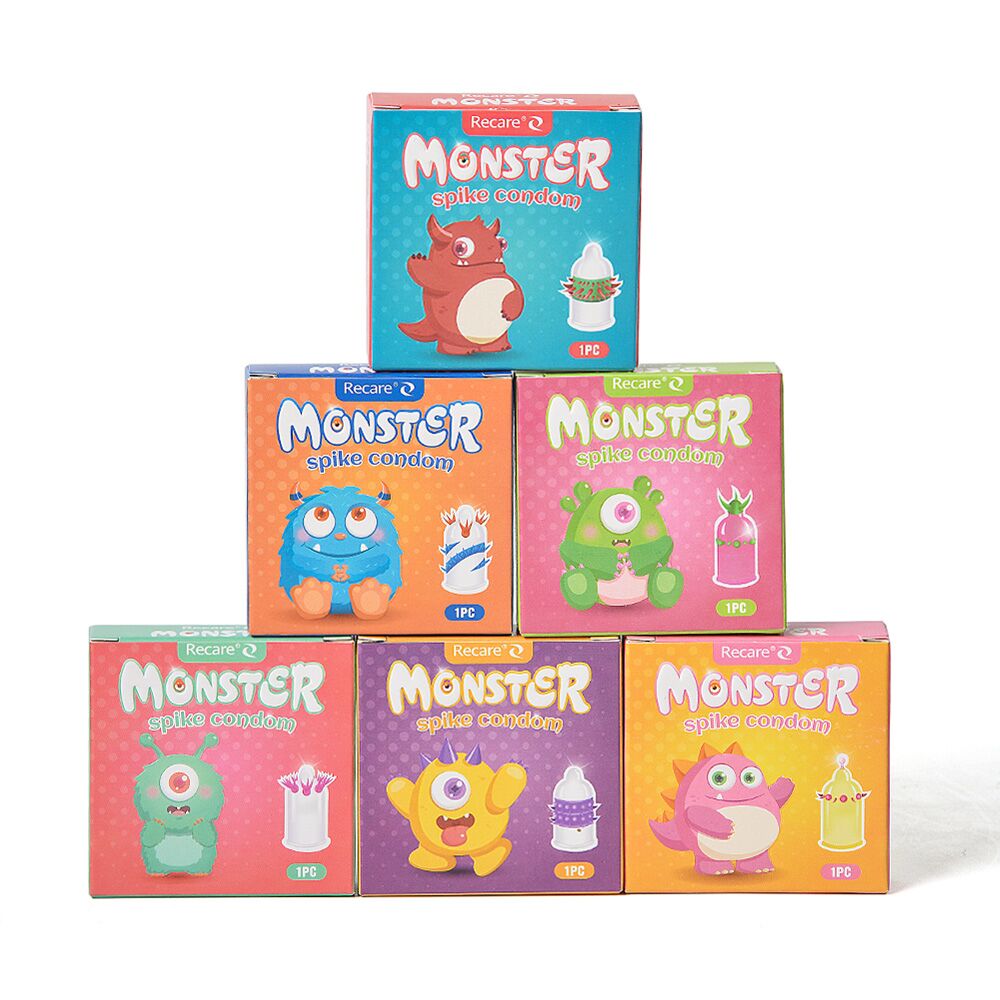 Насадка на член Recare Yellow Monster Spike Condom - превʼю 8