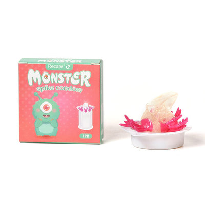 Насадка на член Recare Turquoise Monster Spike Condom  - фото 1
