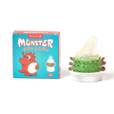 Насадка на член Recare Red Monster Spike Condom  - фото 1