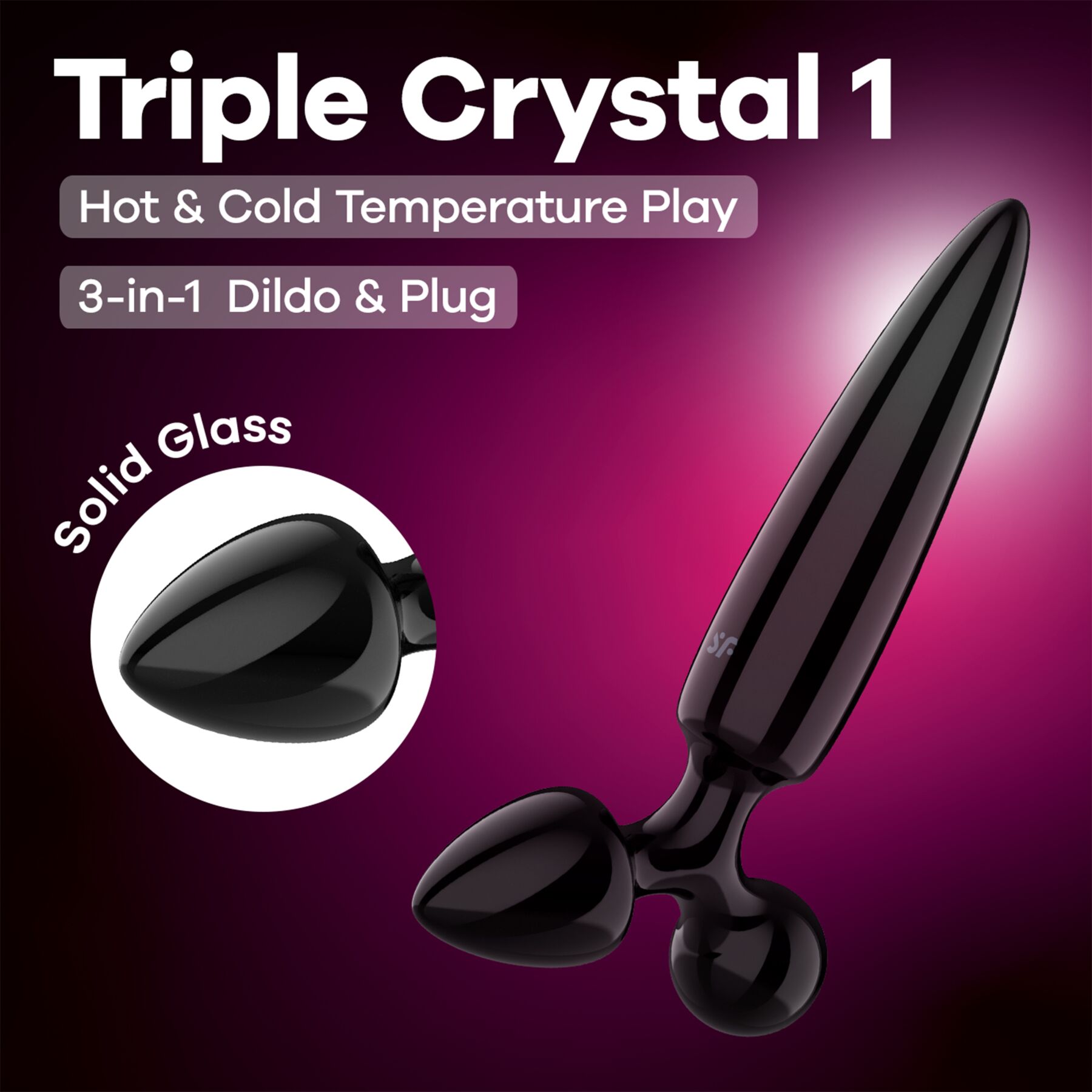 Трехсторонний стеклянный дилдо Satisfyer Triple Crystal 1 - превью 6