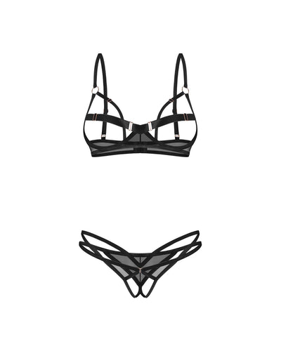 Комплект Obsessive Euridia 2-pcs crotchless set - фото 4