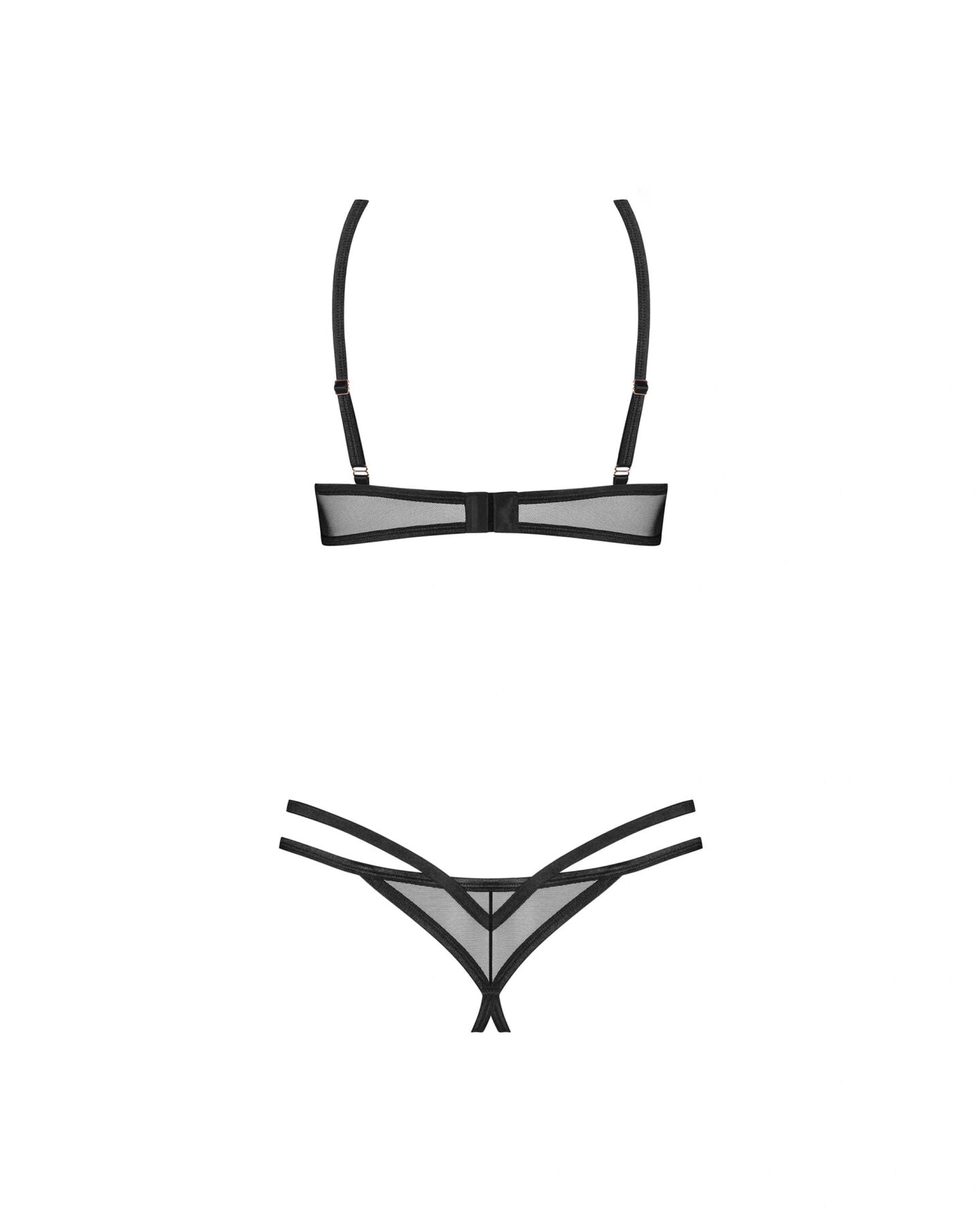 Комплект Obsessive Euridia 2-pcs crotchless set - превью 11