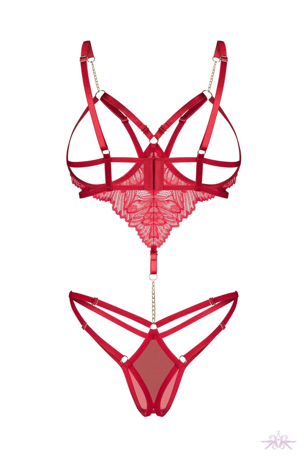 Боди Obsessive Matildea crotchless teddy - превью 8