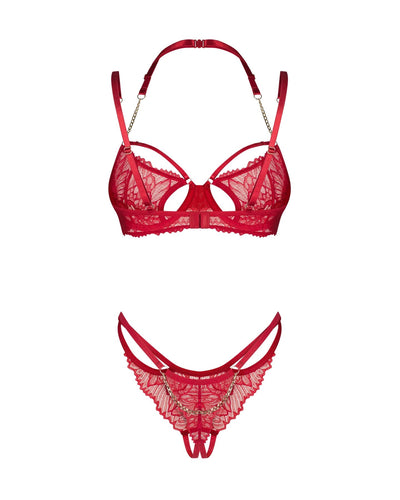 Комплект Obsessive Matildea 2-pcs crotchless set - фото 3