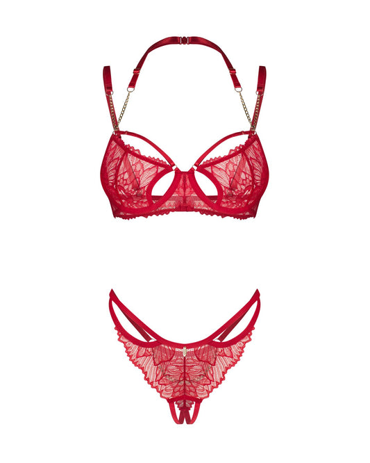 Комплект Obsessive Matildea 2-pcs crotchless set_