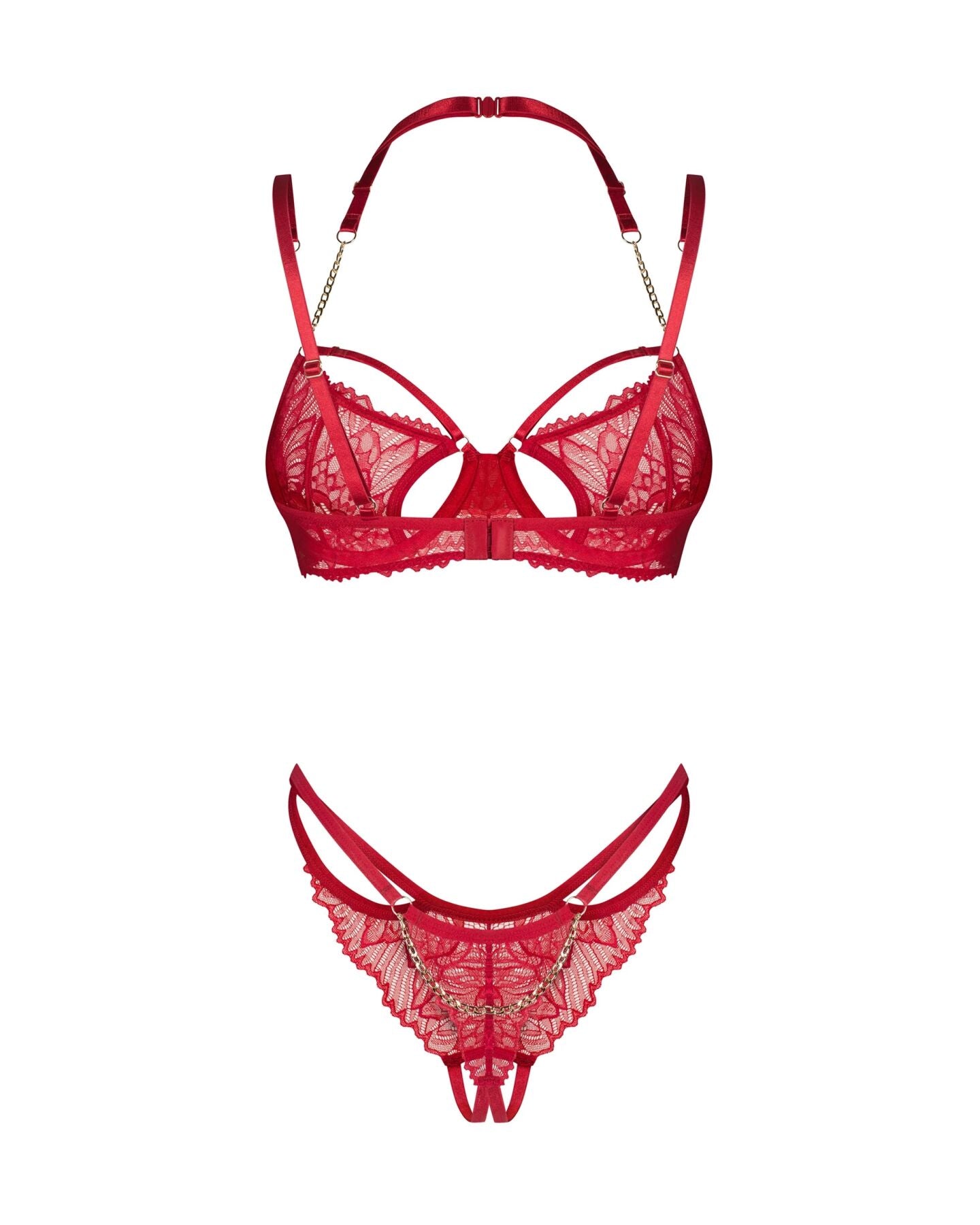 Комплект Obsessive Matildea 2-pcs crotchless set - превью 13