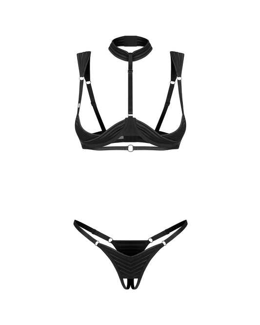 Комплект Obsessive Roccele 2-pcs crotchless set_