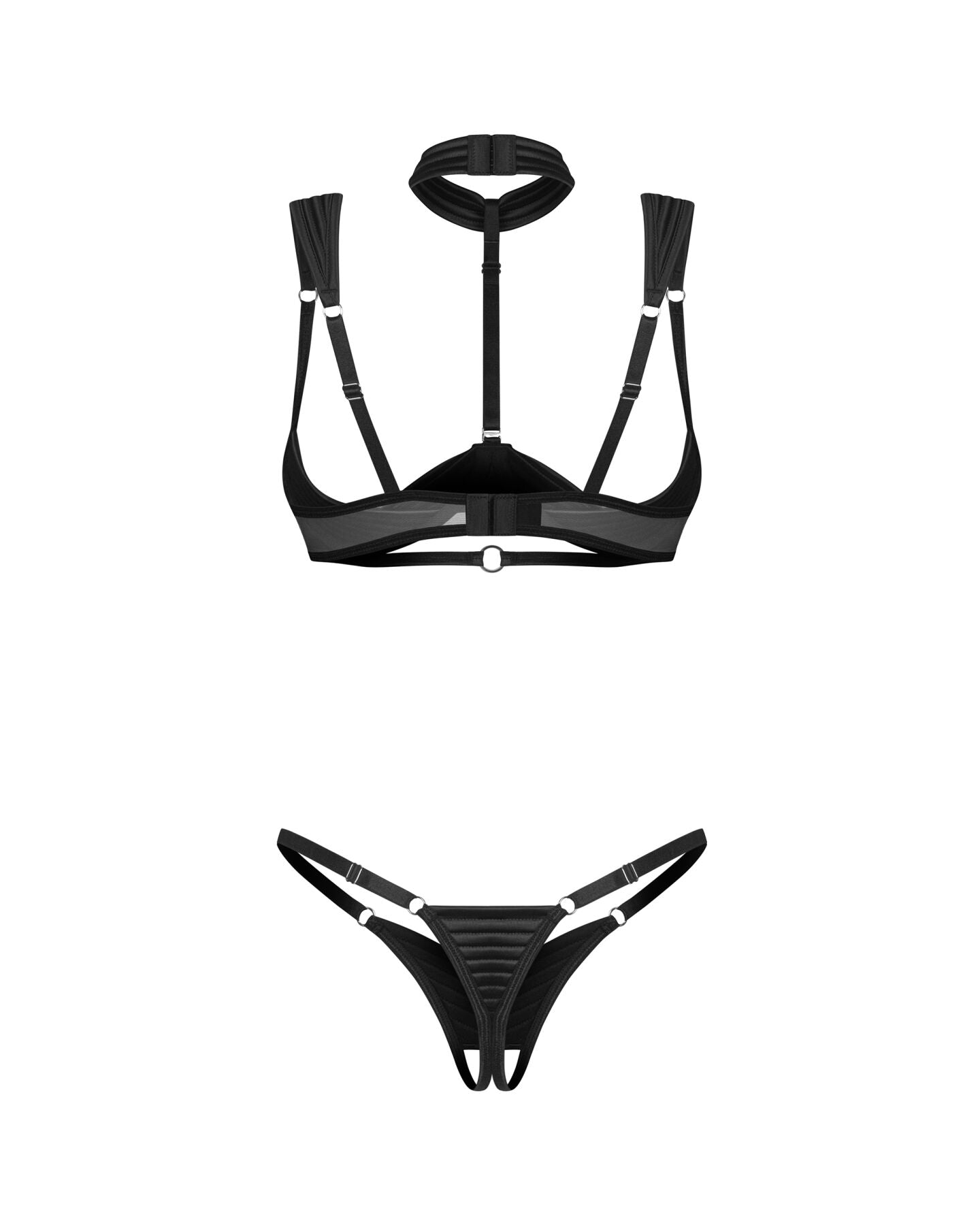Комплект Obsessive Roccele 2-pcs crotchless set  - превью 3