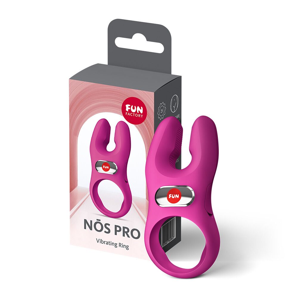Эрекционное виброкольцо с двойной стимуляцией клитора Fun Factory NŌS PRO - превью 7