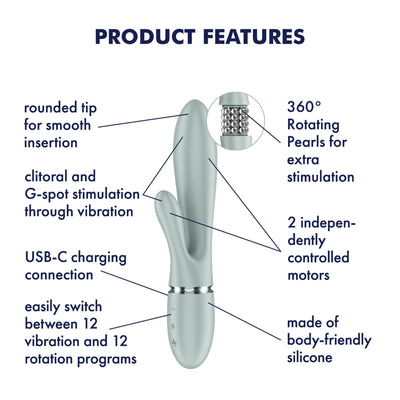 Вібратор-кролик Satisfyer Pearl Bunny 2 - фото 16